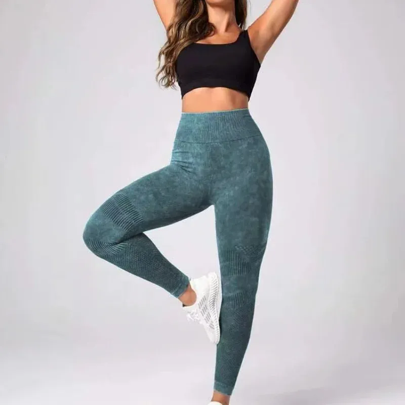 Women Booty Lifting Knitted Seamless Leggings High Waist