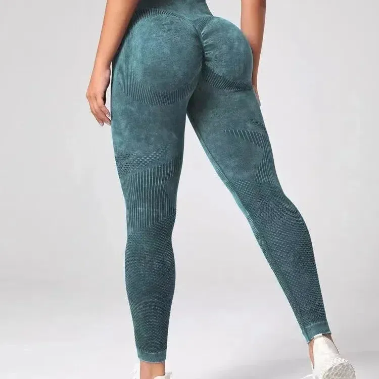Women Booty Lifting Knitted Seamless Leggings High Waist