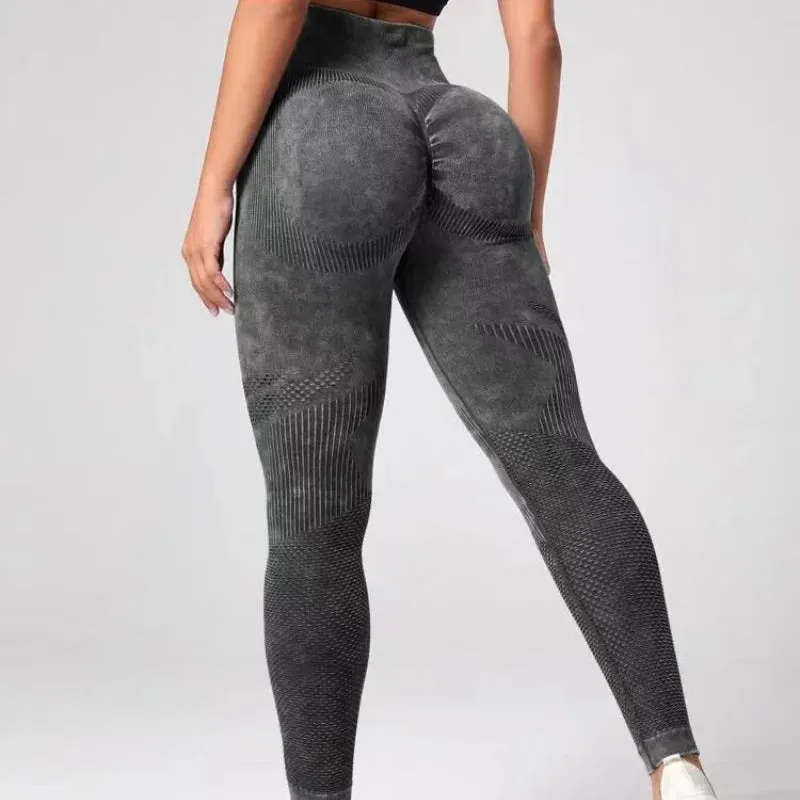 Women Booty Lifting Knitted Seamless Leggings High Waist