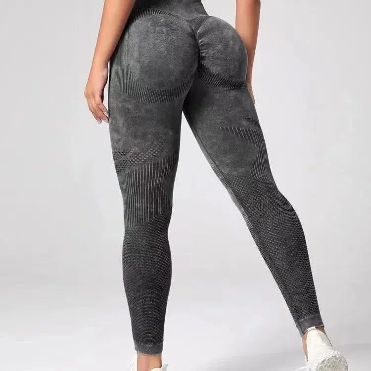 Women Booty Lifting Knitted Seamless Leggings High Waist
