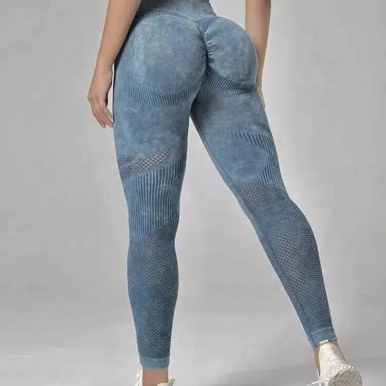 Women Booty Lifting Knitted Seamless Leggings High Waist