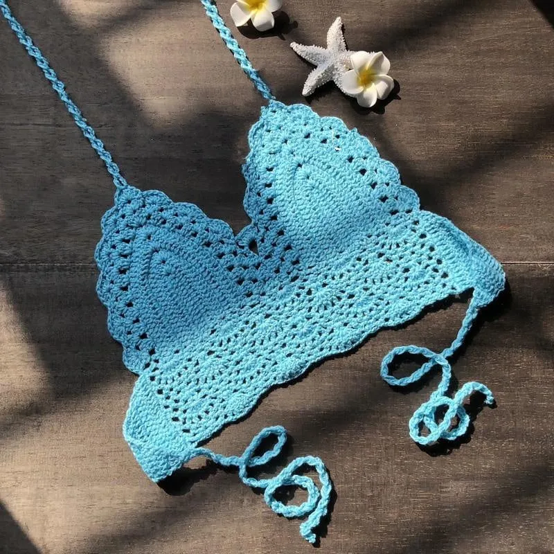 Women's Summer Crochet Bralette Crop Top