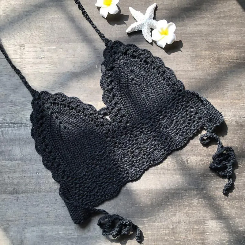 Women's Summer Crochet Bralette Crop Top