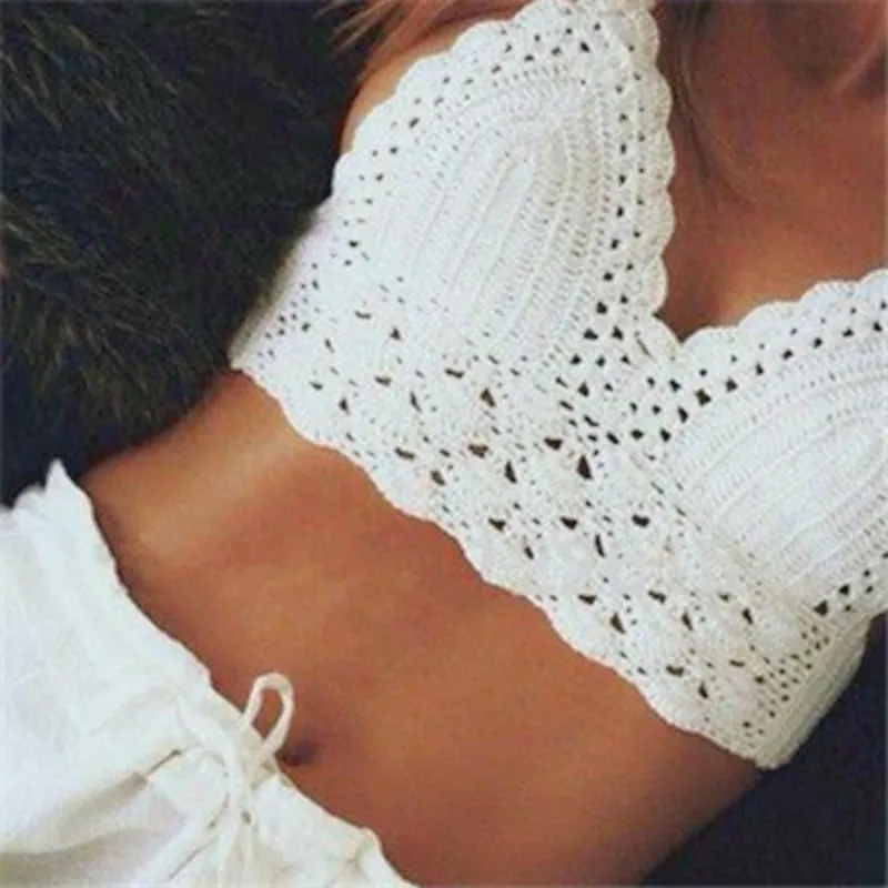 Women's Summer Crochet Bralette Crop Top