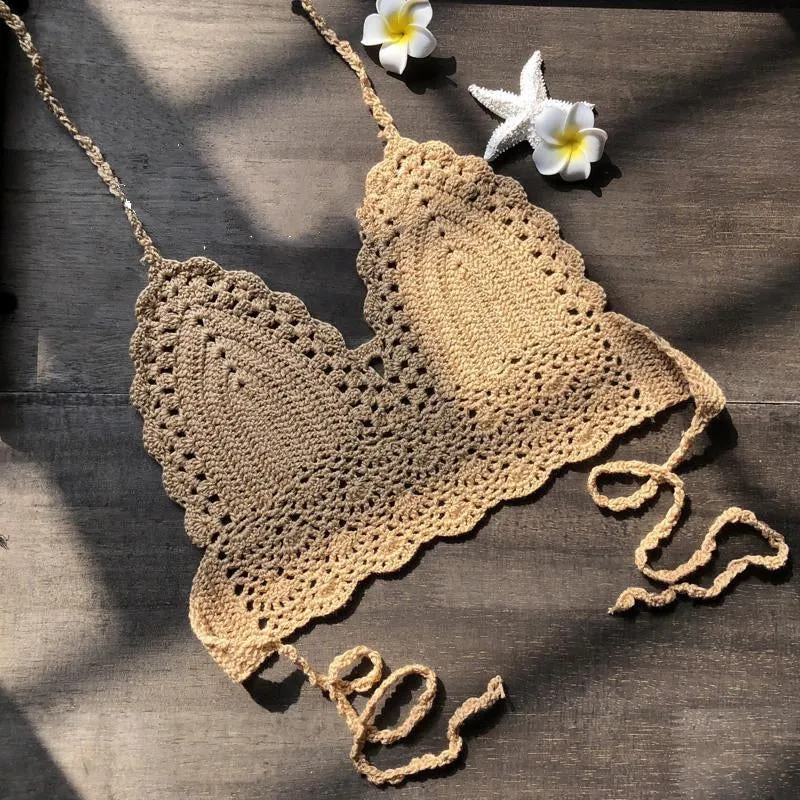 Women's Summer Crochet Bralette Crop Top