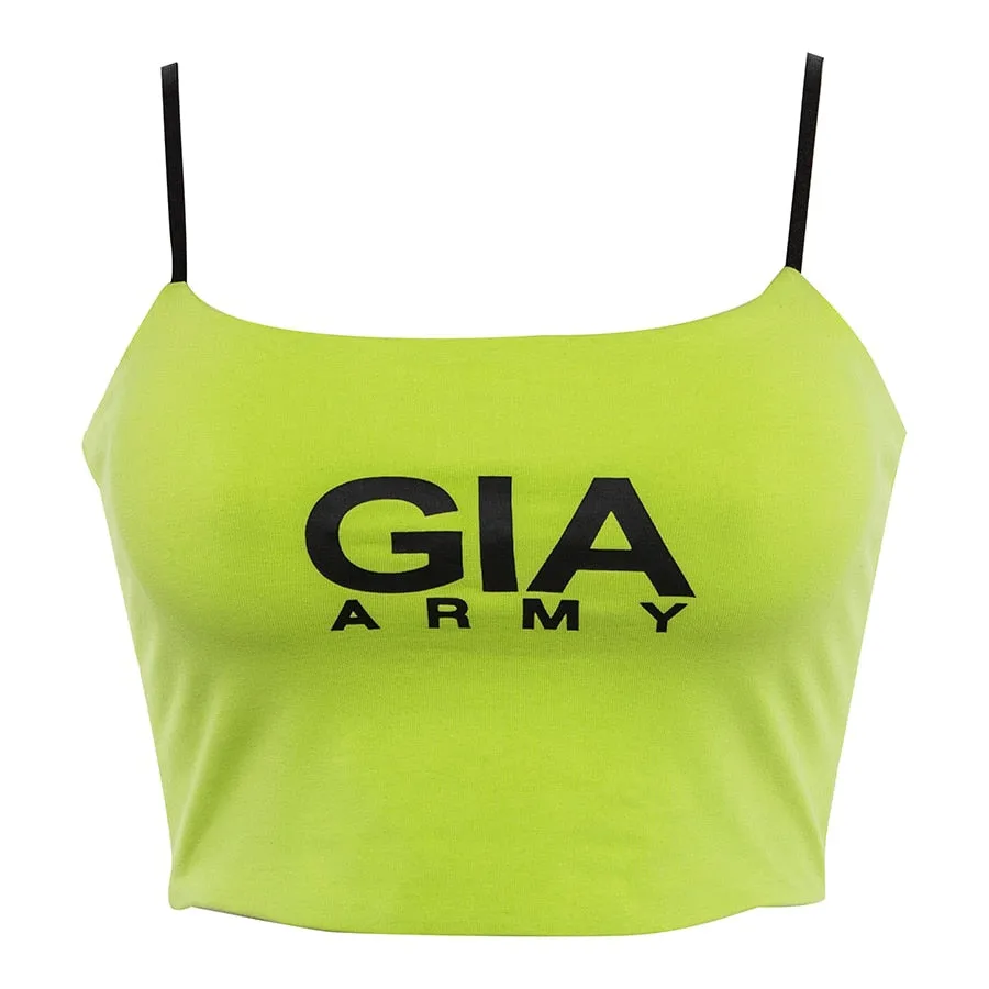 Women's Summer Sleeveless Strappy Cropped Tank Top