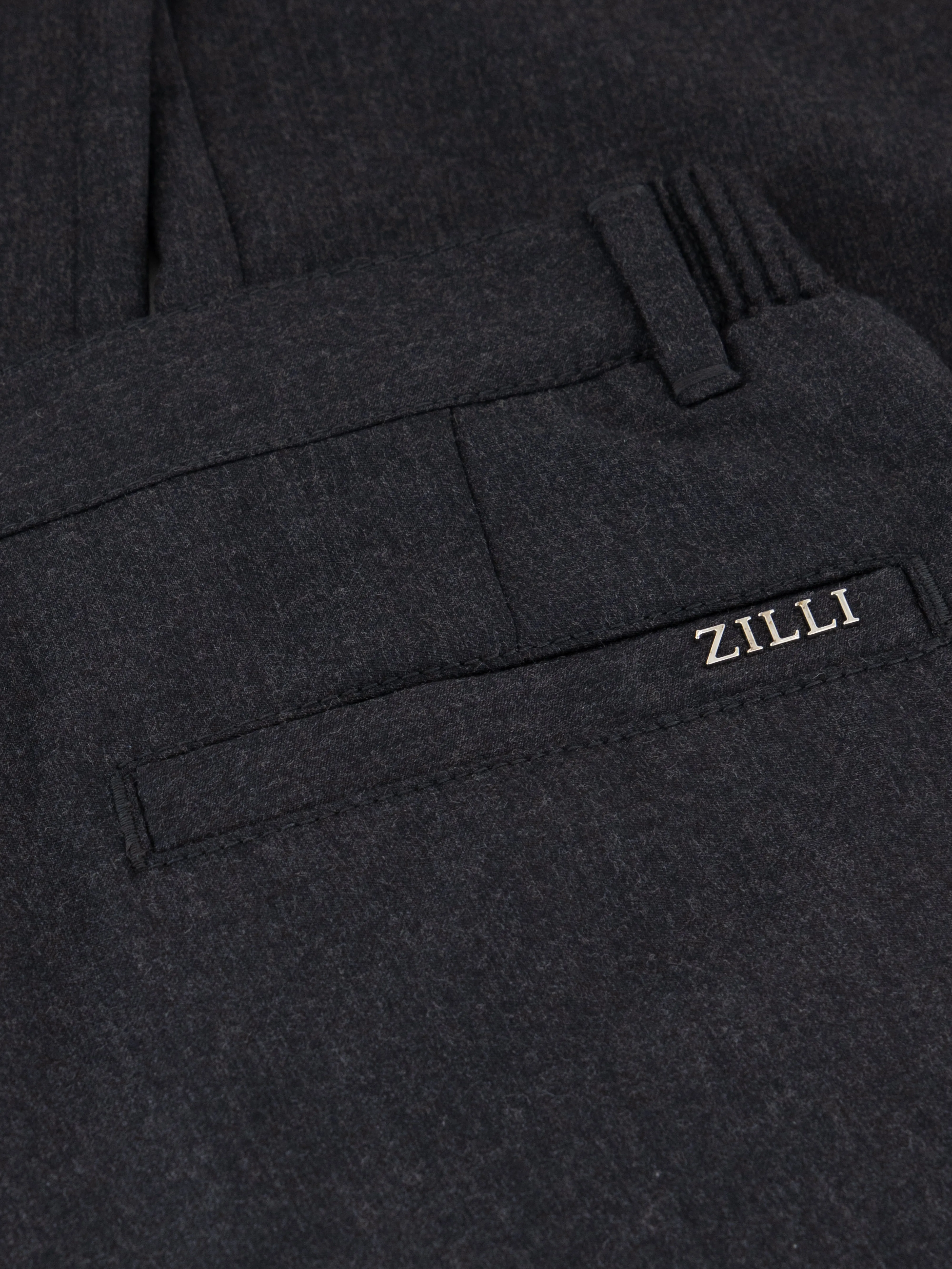 Wool Trousers Grey Anthracite
