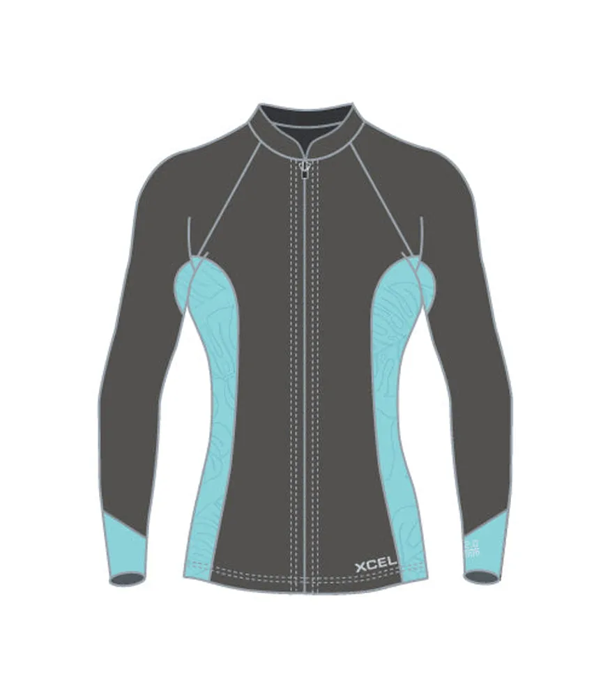 Xcel Axis 2/1mm LS Front Zip Girls Wetsuit Jacket