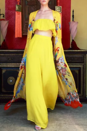 Yellow Kaftan Cover Up Dress