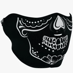 ZANheadgear® Calavera Half Face Mask, Neoprene/Polyester, One Size