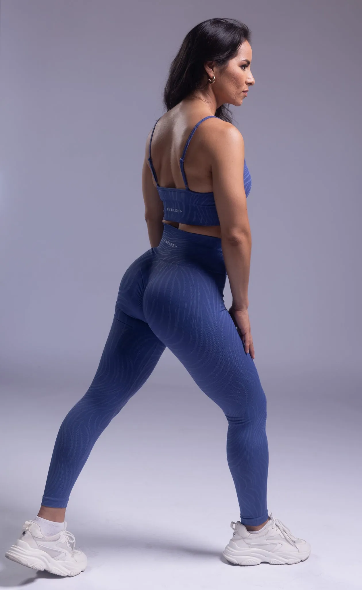 Zebra Seamless Leggings Blue